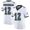 Philadelphia #12 Cunningham Player Football V Neck Short Sleeve White Jersey Randall For Men Youth Women Gift