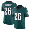 Philadelphia #26 Barkley Player Football V Neck Short Sleeve Midnight Green Jersey Saquon For Men Youth Women Gift