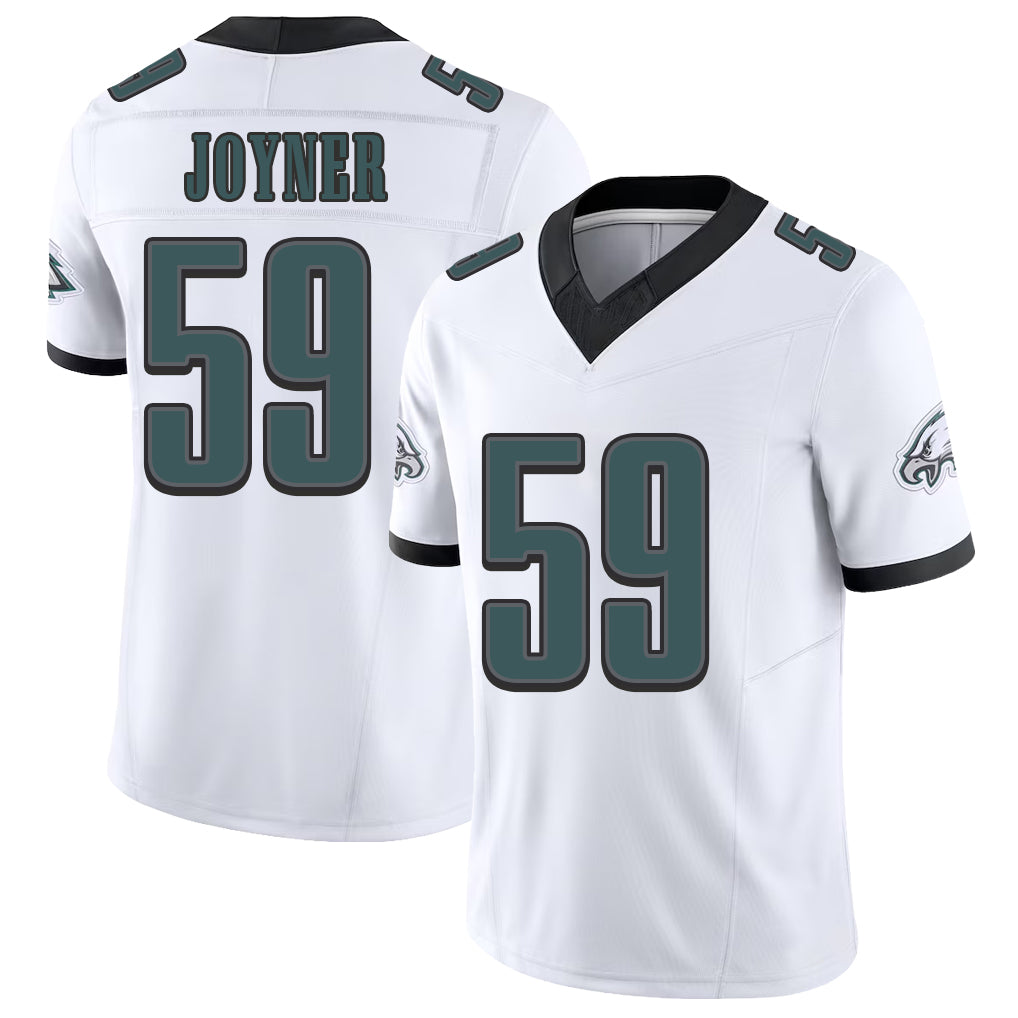 Philadelphia #59 Joyner Player Football V Neck Short Sleeve White Jersey Seth For Men Youth Women Gift