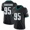 Philadelphia #95 Robinson Player Football V Neck Short Sleeve Black Jersey Ty For Men Youth Women Gift