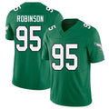 Philadelphia #95 Robinson Player Football V Neck Short Sleeve Kelly Green Jersey Ty For Men Youth Women Gift