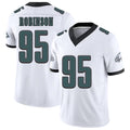 Philadelphia #95 Robinson Player Football V Neck Short Sleeve White Jersey Ty For Men Youth Women Gift