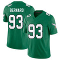 Philadelphia #93 Bernard Player Football V Neck Short Sleeve Kelly Green Jersey Uar For Men Youth Women Gift