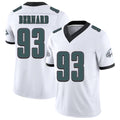 Philadelphia #93 Bernard Player Football V Neck Short Sleeve White Jersey Uar For Men Youth Women Gift