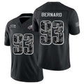 Philadelphia #93 Bernard Player Football V Neck Short Sleeve Black Jersey Uar For Men Youth Women Gift