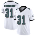 Philadelphia #31 Montgomery Player Football V Neck Short Sleeve White Jersey Wilbert For Men Youth Women Gift