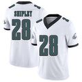 Philadelphia #28 Shipley Player Football V Neck Short Sleeve White Jersey Will For Men Youth Women Gift