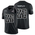 Philadelphia #28 Shipley Player Football V Neck Short Sleeve Black Jersey Will For Men Youth Women Gift