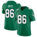 Philadelphia #86 Ertz Player Football V Neck Short Sleeve Kelly Green Jersey Zach For Men Youth Women Gift