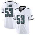 Philadelphia #53 Baun Player Football V Neck Short Sleeve White Jersey Zack For Men Youth Women Gift