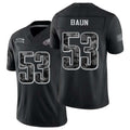 Philadelphia #53 Baun Player Football V Neck Short Sleeve Black Jersey Zack For Men Youth Women Gift