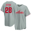 Philadelphia #28 Bohm Player Baseball Short Sleeve Gray Jersey Alec For Men Women Youth Gift