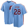 Philadelphia #28 Bohm Player Baseball Short Sleeve Blue Jersey Alec For Men Women Youth Gift