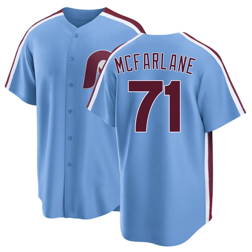 Philadelphia #71 McFarlane Player Baseball Short Sleeve Blue Jersey Alex For Men Women Youth Gift