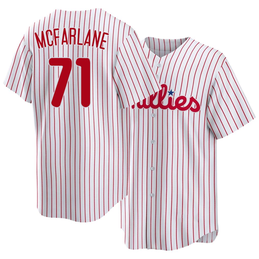 Philadelphia #71 McFarlane Player Baseball Short Sleeve White Jersey Alex For Men Women Youth Gift