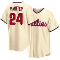 Philadelphia #24 Painter Player Baseball Short Sleeve Cream Jersey Andrew For Men Women Youth Gift