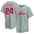 Philadelphia #24 Painter Player Baseball Short Sleeve Gray Jersey Andrew For Men Women Youth Gift