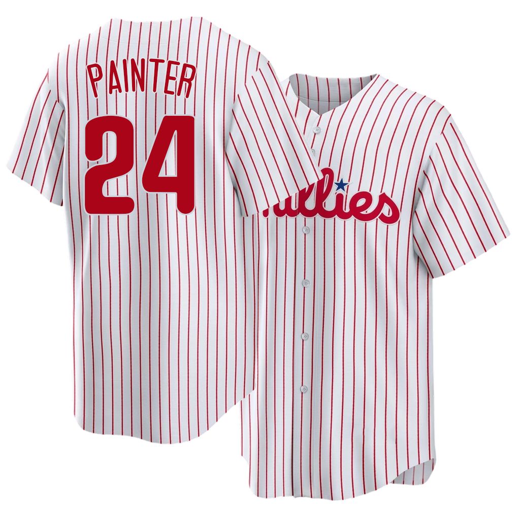 Philadelphia #24 Painter Player Baseball Short Sleeve White Jersey Andrew For Men Women Youth Gift