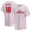 Philadelphia #16 Marsh Player Baseball Short Sleeve White Jersey Brandon For Men Women Youth Gift