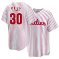 Philadelphia #30 Raley Player Baseball Short Sleeve White Jersey Brooks For Men Women Youth Gift