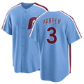 Philadelphia #3 Harper Player Baseball Short Sleeve Blue Jersey Bryce For Men Women Youth Gift