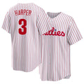 Philadelphia #3 Harper Player Baseball Short Sleeve White Jersey Bryce For Men Women Youth Gift