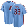 Philadelphia #33 Sosa Player Baseball Short Sleeve Blue Jersey Edmundo For Men Women Youth Gift