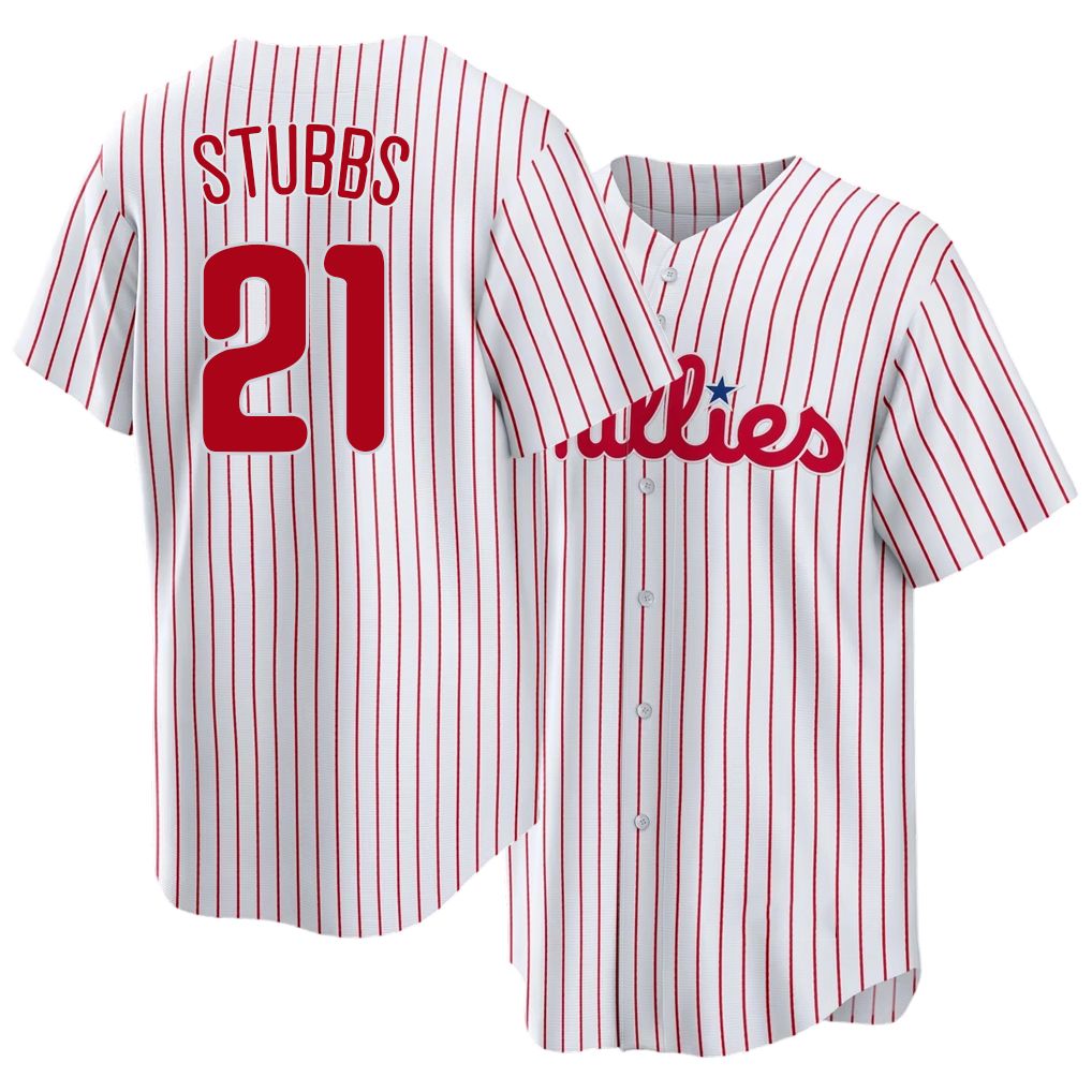 Philadelphia #21 Stubbs Player Baseball Short Sleeve White Jersey Garrett For Men Women Youth Gift