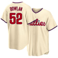 Philadelphia #52 Bowlan Player Baseball Short Sleeve Cream Jersey Jonathan For Men Women Youth Gift