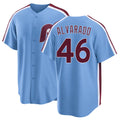 Philadelphia #46 Alvarado Player Baseball Short Sleeve Blue Jersey José For Men Women Youth Gift