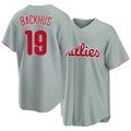Philadelphia #19 Backhus Player Baseball Short Sleeve Gray Jersey Kyle For Men Women Youth Gift