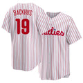 Philadelphia #19 Backhus Player Baseball Short Sleeve White Jersey Kyle For Men Women Youth Gift