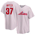 Philadelphia #37 Mayza Player Baseball Short Sleeve White Jersey Tim For Men Women Youth Gift