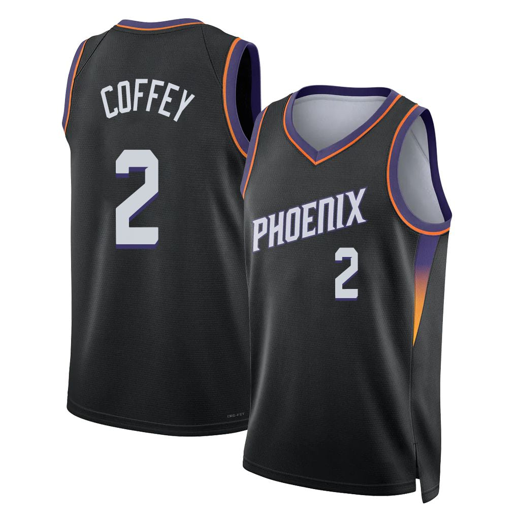 Phoenix #2 Coffey Player Basketball Sleeveless Black Jersey Amir For Adult Youth