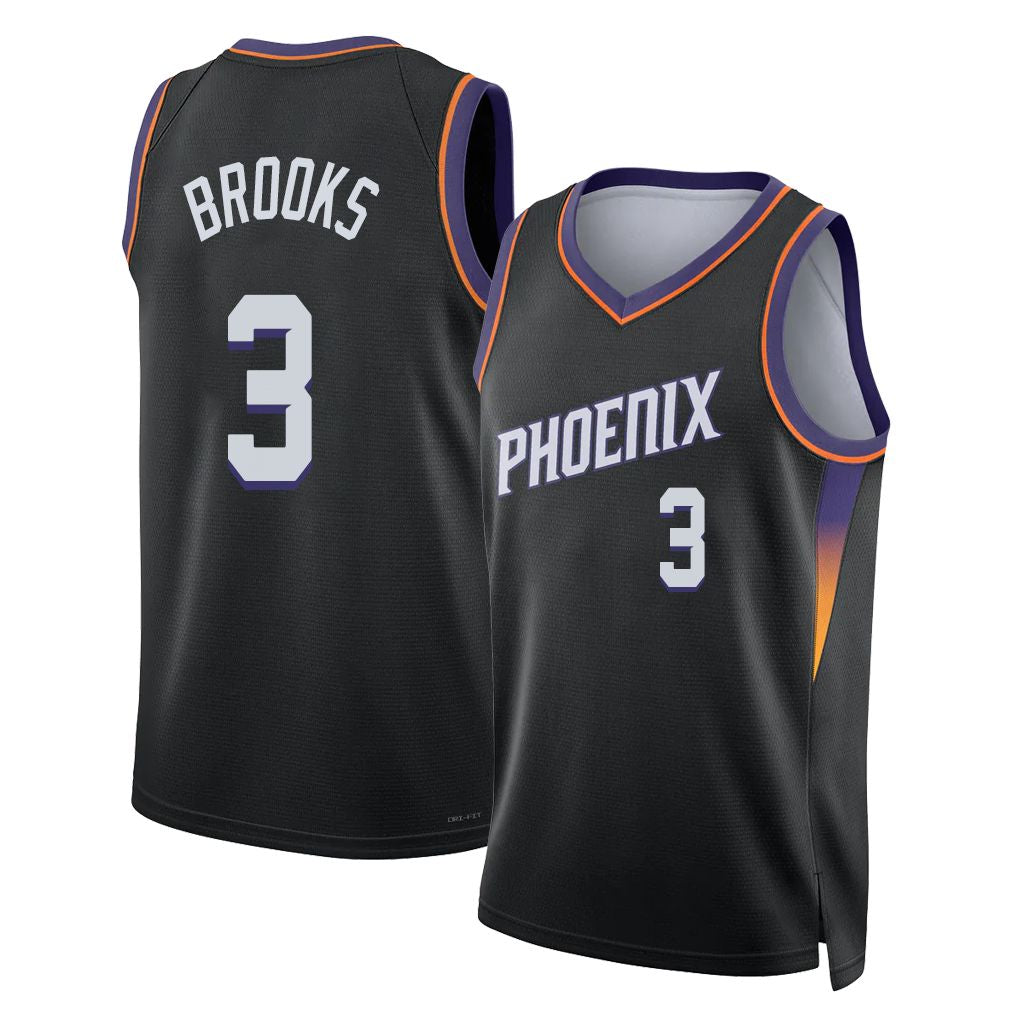 Phoenix #3 Brooks Player Basketball Sleeveless Black Jersey Dillon For Adult Youth