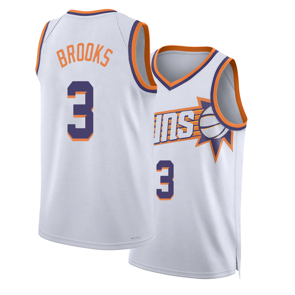 Phoenix #3 Brooks Player Basketball Sleeveless White Jersey Dillon For Adult Youth