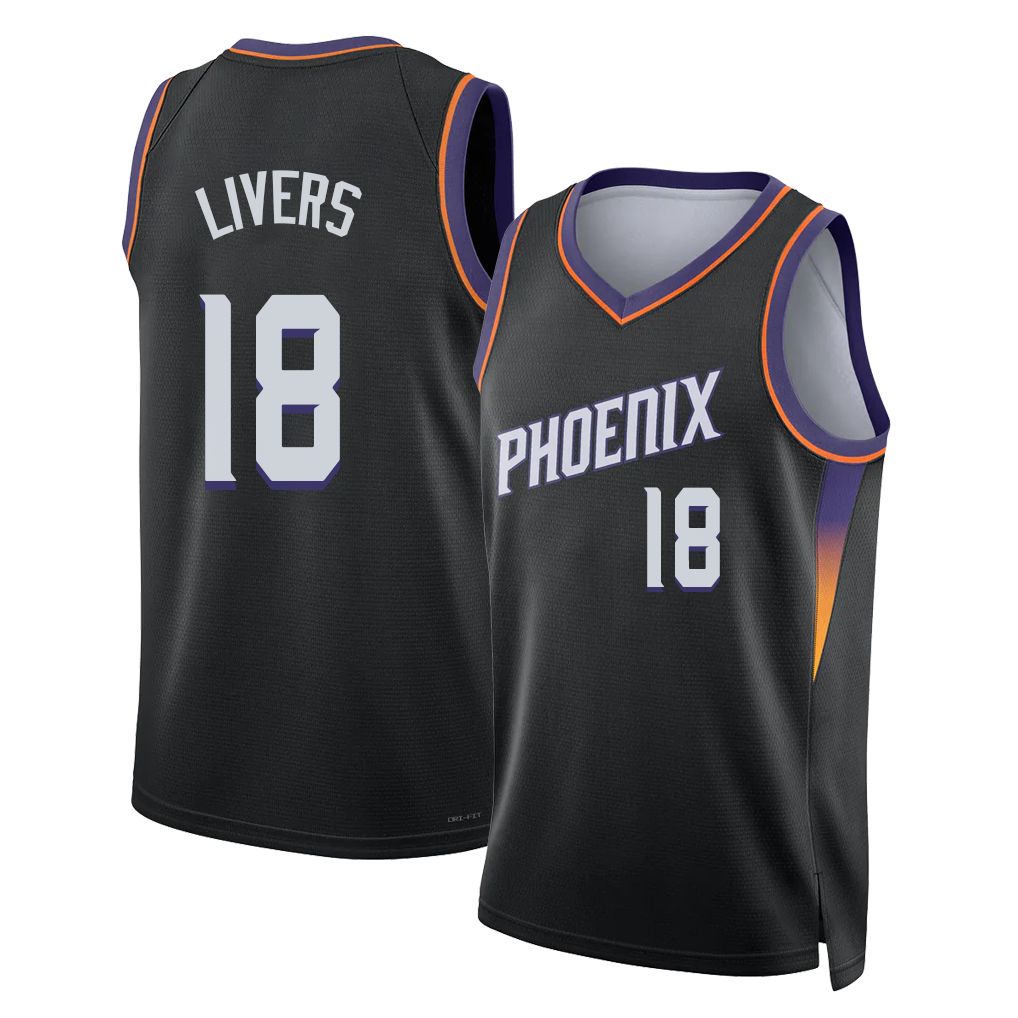 Phoenix #18 Livers Player Basketball Sleeveless Black Jersey Isaiah For Adult Youth