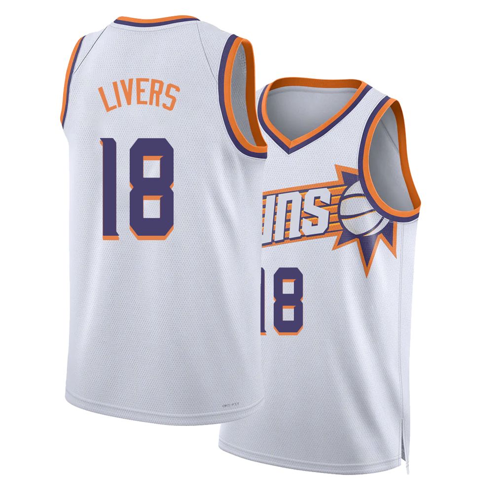 Phoenix #18 Livers Player Basketball Sleeveless White Jersey Isaiah For Adult Youth