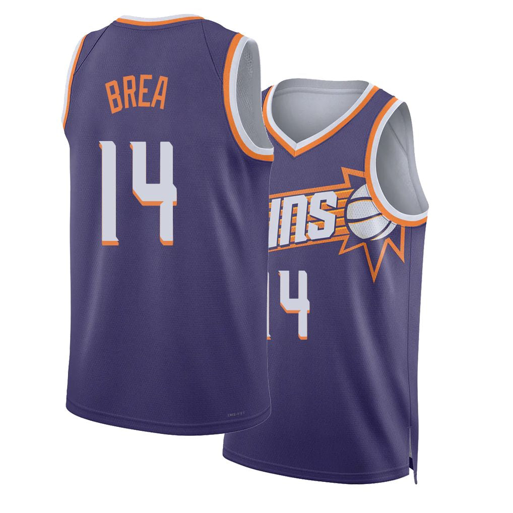Phoenix #14 Brea Player Basketball Sleeveless Purple Jersey Koby For Adult Youth