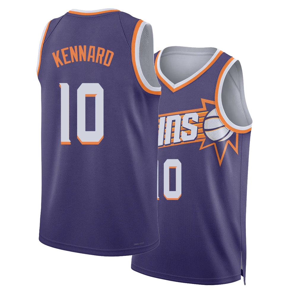 Phoenix #10 Kennard Player Basketball Sleeveless Purple Jersey Luke For Adult Youth