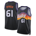 Phoenix #61 Spencer Player Basketball Sleeveless Black Jersey Pat For Adult Youth