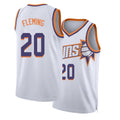 Phoenix #20 Fleming Player Basketball Sleeveless White Jersey Rasheer For Adult Youth