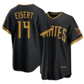 Pittsburgh #14 Eisert Player Baseball Short Sleeve Black Jersey Brandon For Men Women Youth Gift