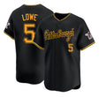 Pittsburgh #5 Lowe Player Baseball Short Sleeve Black Jersey Brandon For Men Women Youth Gift