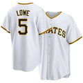 Pittsburgh #5 Lowe Player Baseball Short Sleeve White Jersey Brandon For Men Women Youth Gift