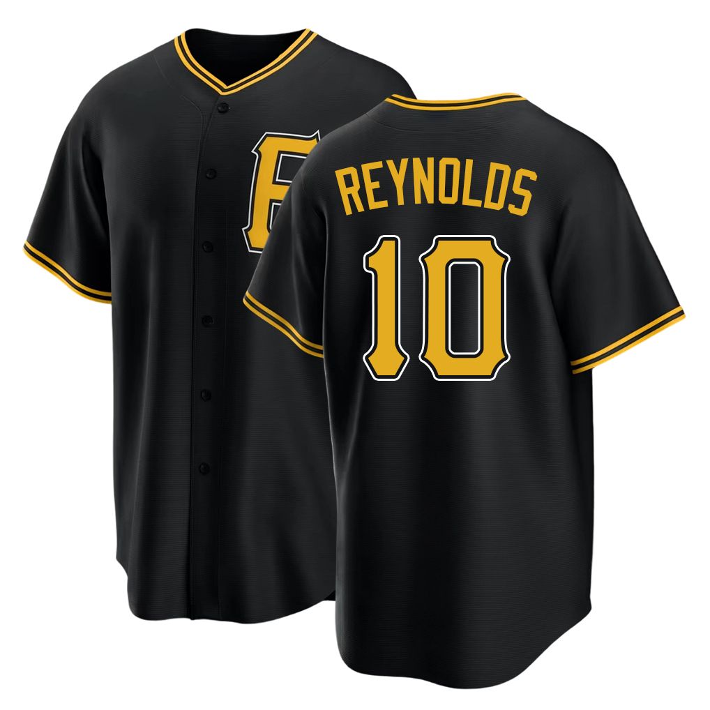 Pittsburgh #10 Reynolds Player Baseball Short Sleeve Black Jersey Bryan For Men Women Youth Gift