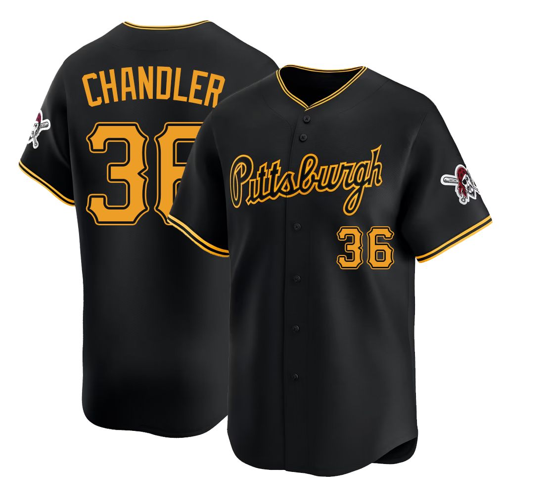 Pittsburgh #36 Chandler Player Baseball Short Sleeve Black Jersey Bubba For Men Women Youth Gift