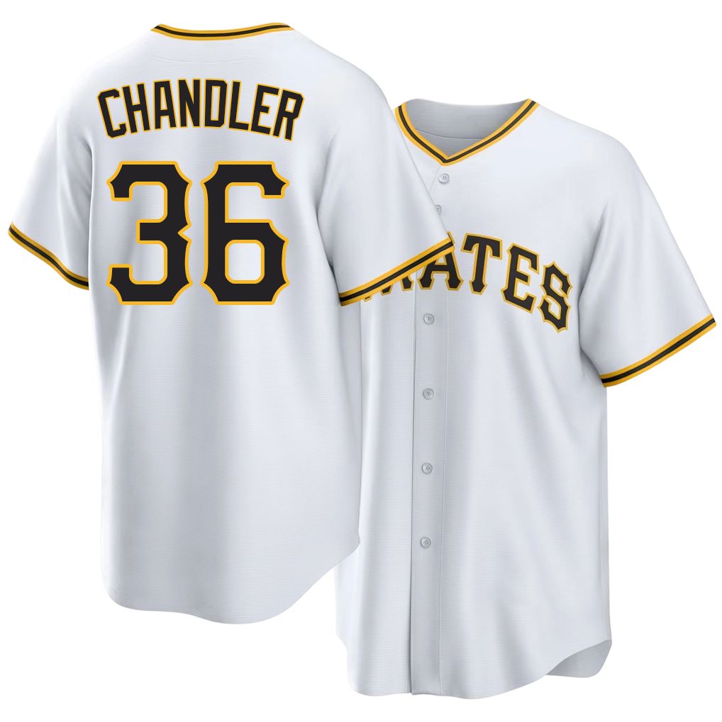 Pittsburgh #36 Chandler Player Baseball Short Sleeve White Jersey Bubba For Men Women Youth Gift