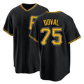 Pittsburgh #75 Doval Player Baseball Short Sleeve Black Jersey Camilo For Men Women Youth Gift