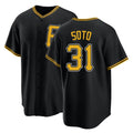 Pittsburgh #31 Soto Player Baseball Short Sleeve Black Jersey Gregory For Men Women Youth Gift